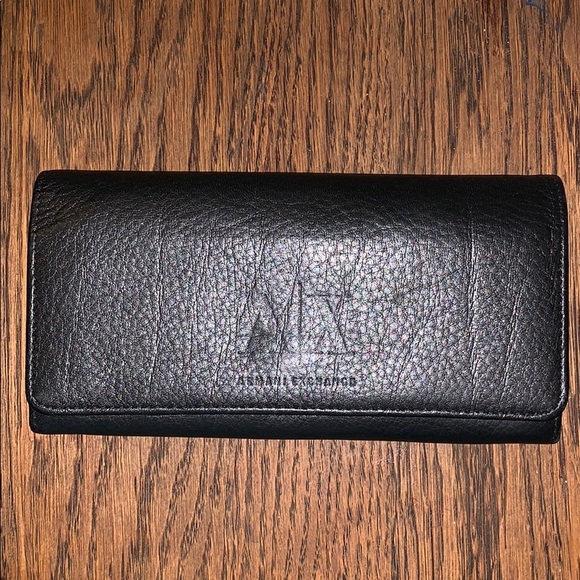 Armani Exchange Handbags - Armani Exchange Black Wallet